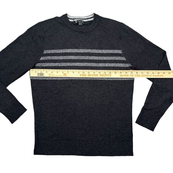 Smartwool Sparwood Wool Crew Neck Sweater Mens Small Striped Hiking Outdoor - Picture 6 of 7